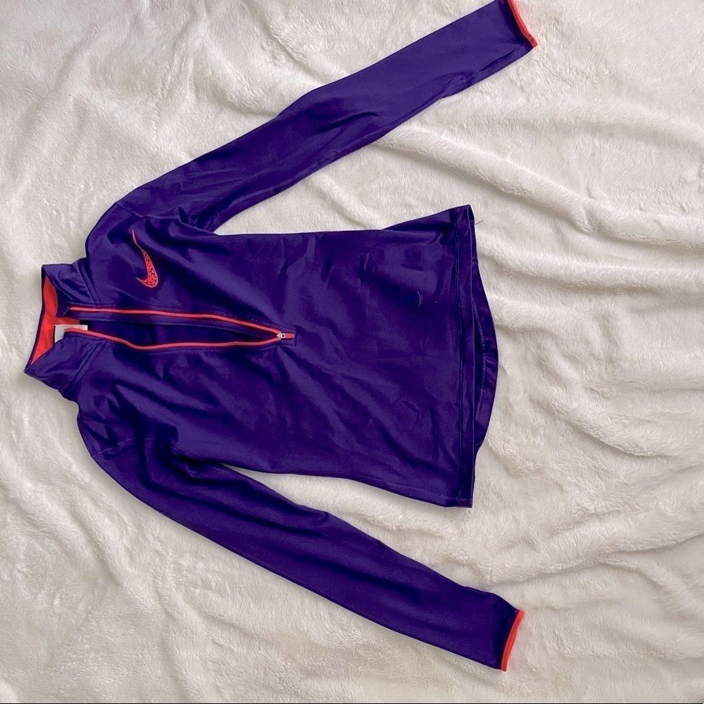 Womens Nike dry fit fleece 1/4 zip pullover